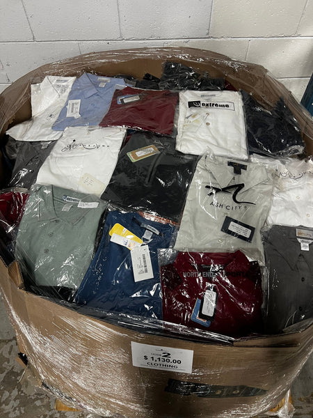 Clothing Pallet #22 Clothing Pallet 650+ Pieces (Golf/Polo/Dress Shirts)